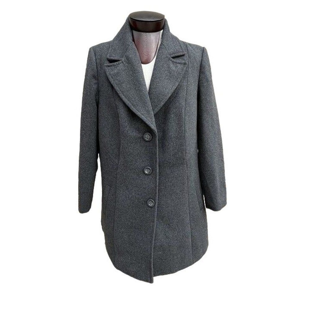 Swiss Tech Women's Mid Length Coat Wool Blend Gray New With Tag Size‎ 2X